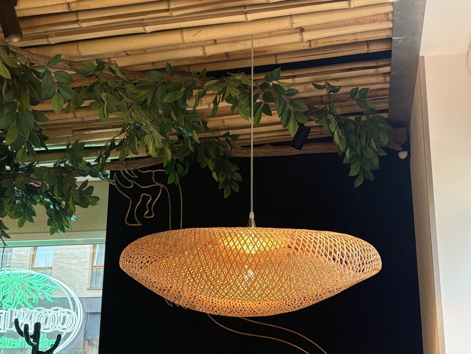 Lampa pleciona bambusowa
