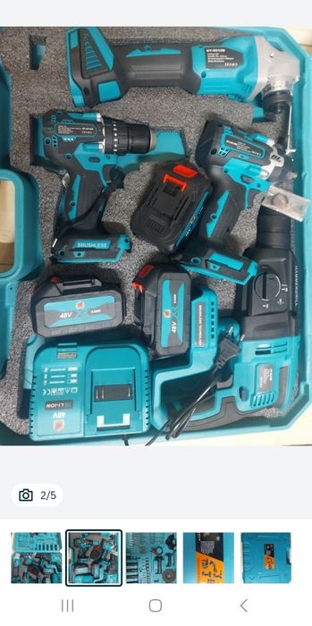 Zestaw 4 elektronarzędzi 48v xxl wyprzedaż