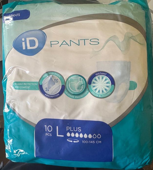 iD Majtki chłonne PANTS PLUS L; 10 szt.