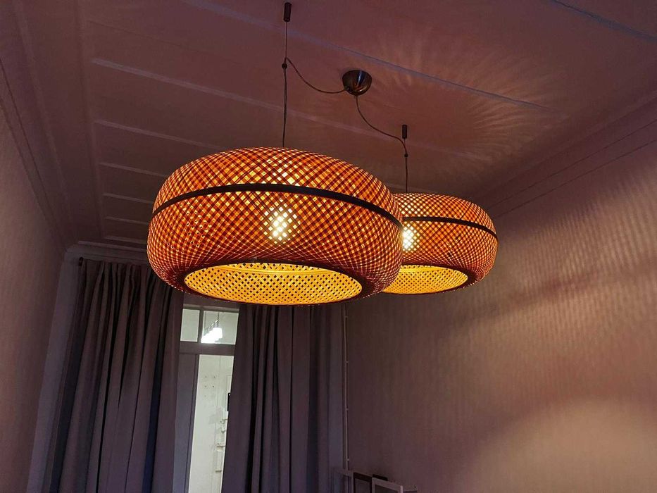 Candeeiro Suspensão Duplo Good & Mojo Palawan / Double Bamboo Pendant Light