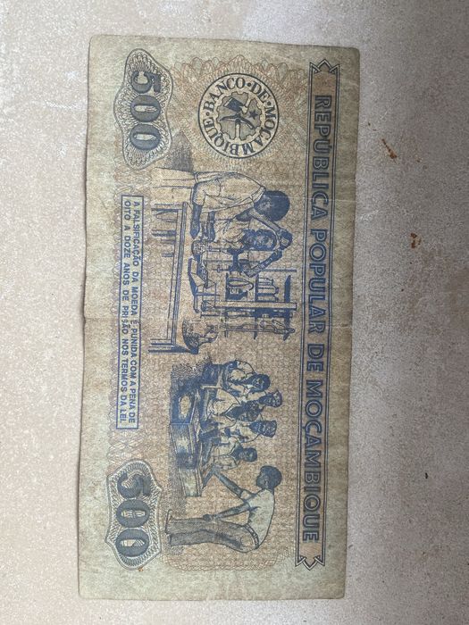 Nota 500 Meticais 1989