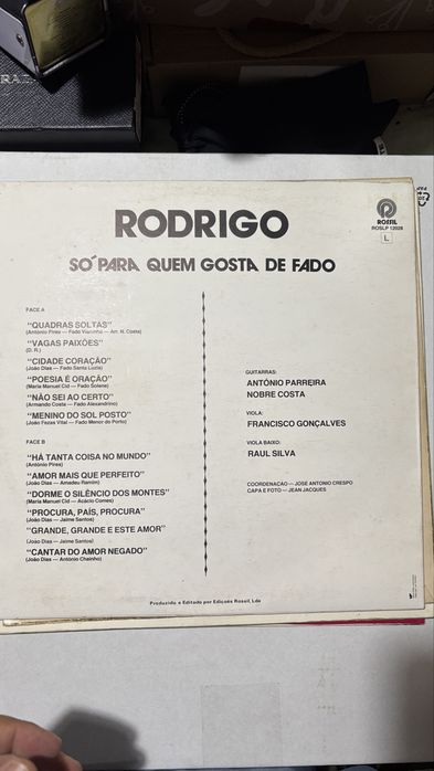 Disco vinil LP Rodrigo, Fados