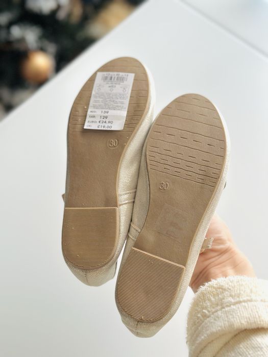 Золоті балетки  BUTTERFLY BALLERINA GOLD 30 розміру