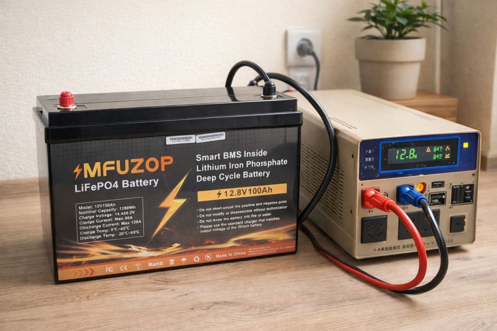 Литий-железо-фосфатная батарея / Аккумулятор LiFePO4 12.8V 100Ач BMS /