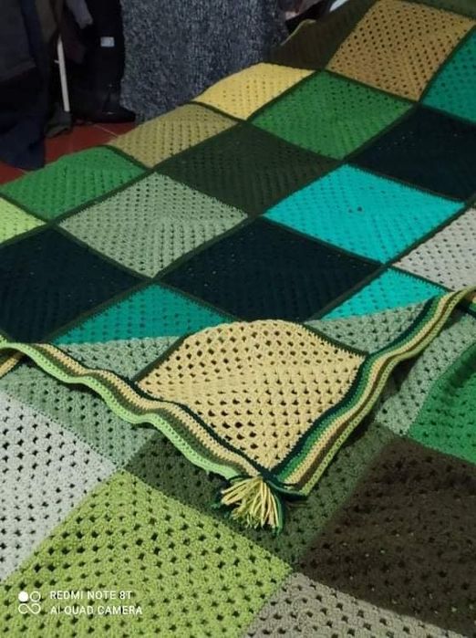 Manta artesanal feita a mão