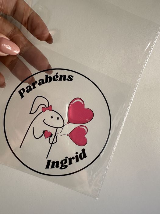 Plaquinha de bolo personalizada