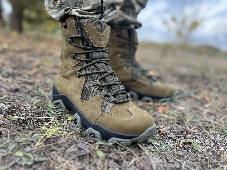 Берцы зимние / койот олива черные / Берці зимові / натуральна шкіра