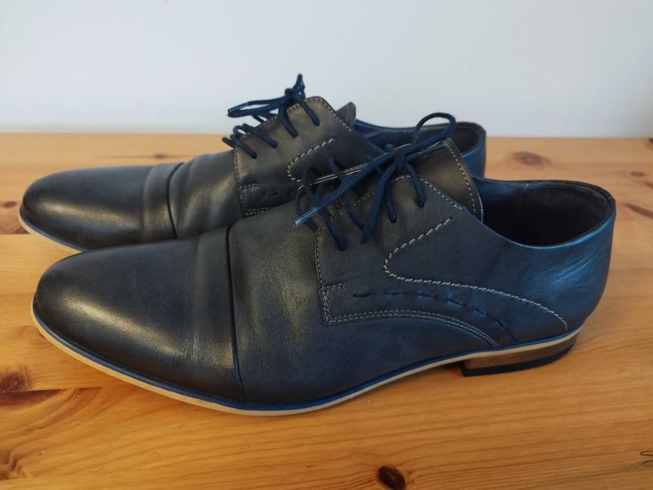 Buty męskie eleganckie Lavard r. 42 granatowe