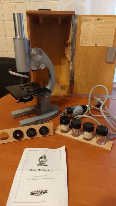 Antyczny mikroskop, zabytkowy stan idealny