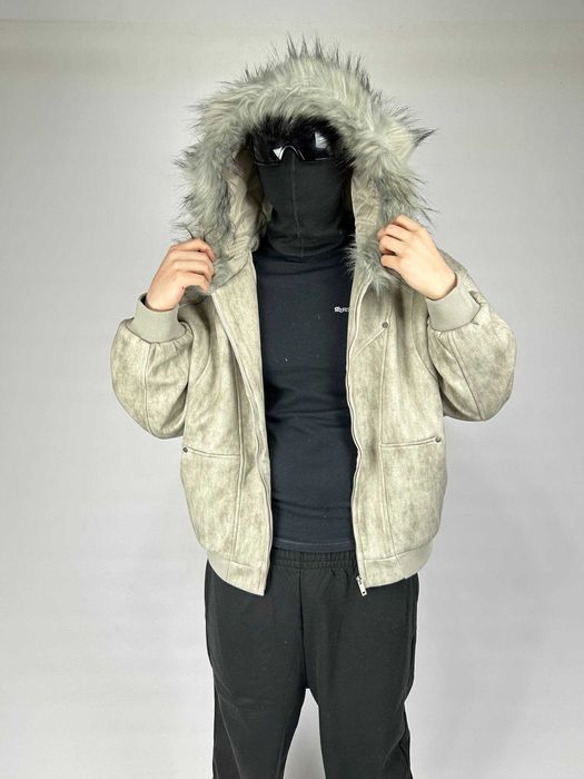 Аляска Bomber Jacket куртка бомбер курточка на капюшоні хутро