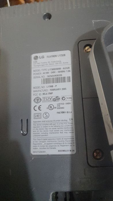 LG Flatron L1730B de 17 de 2005