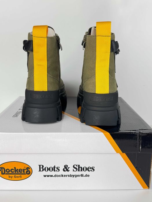 Dockers by Gerli 38 damskie botki khaki na platformie nowe