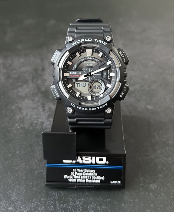 Годинник Casio AEQ-110W-1A новий оригінал великий вибір годинників