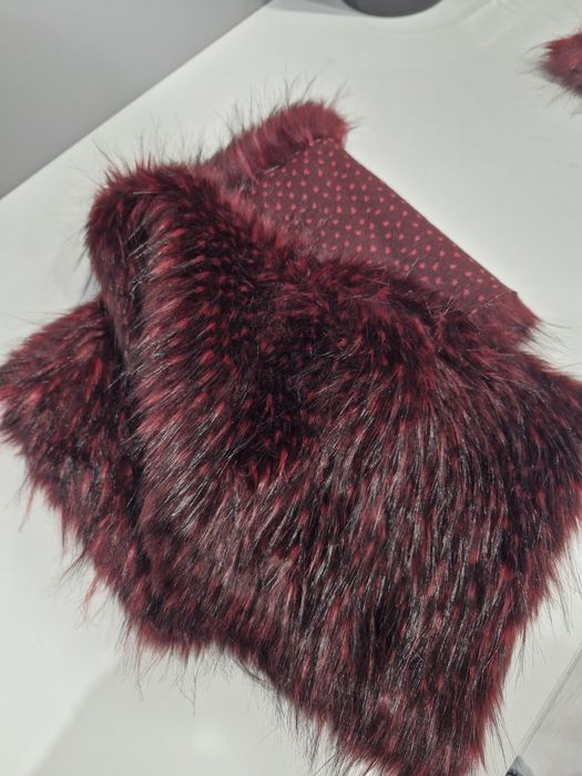 Хутро штучне бордо відріз тканина