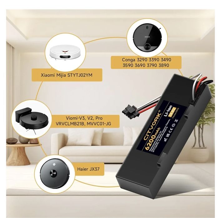 Bateria para aspirador robô