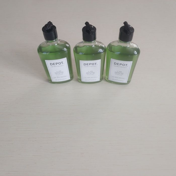 3 x NO. 406 DUŻY TRANSPARENTNY ŻEL DO GOLENIA // DEPOT 200ml 3 sztuki