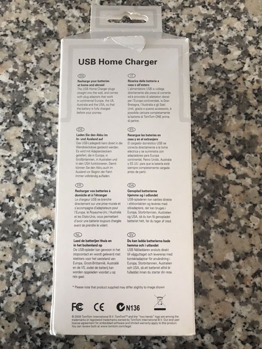 Carregador USB Home Charger TomTom