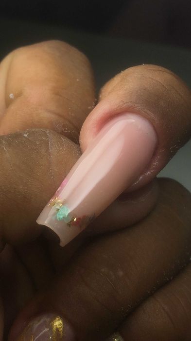 Unhas simples/ gelinho/ alongadas/ pé/ decoradas