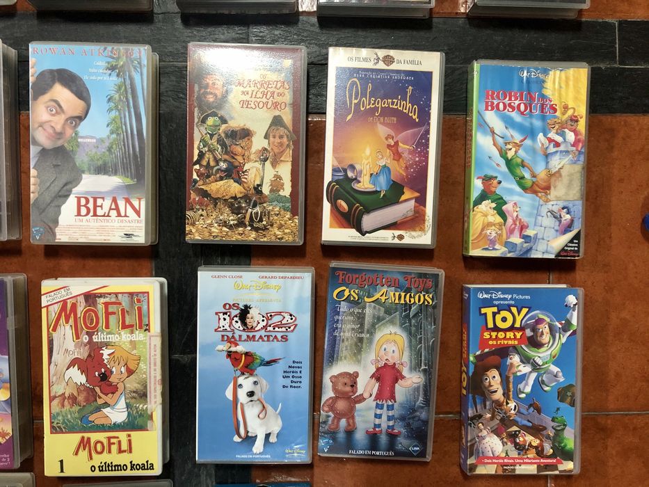 VHS antigas disney mafalda indiana jones etc