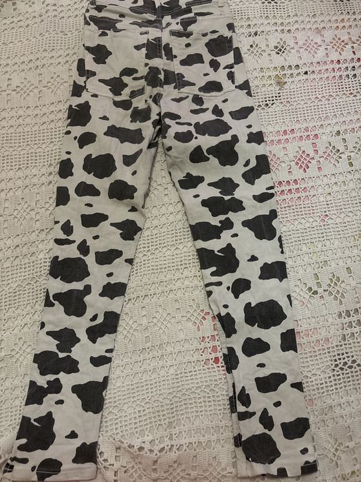 Calças ganga preto e branco