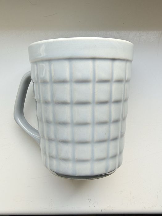 Kubek irenka porcelit Pruszków szaroniebieski PRL