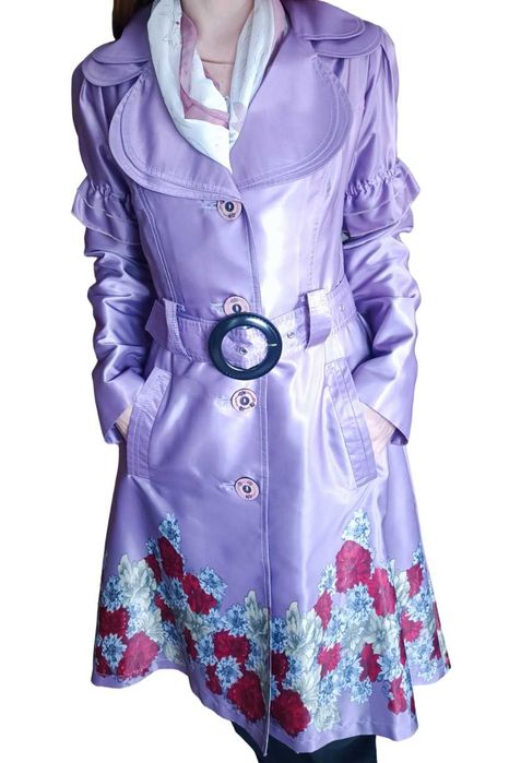 Новий жіночий плащ/тренч, фіолетовий