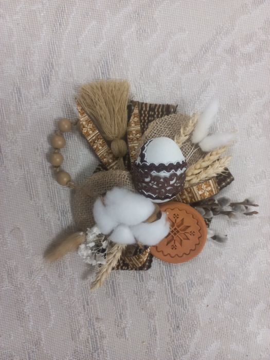 Етно декор на великодній кошик