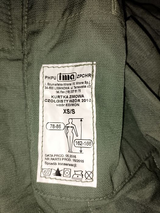 Sprzedam kurtkę zimową czołgisty NOWA XS/S