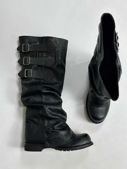 Черевики indie sleeze казаки hedi boy archive boots black архив чорні