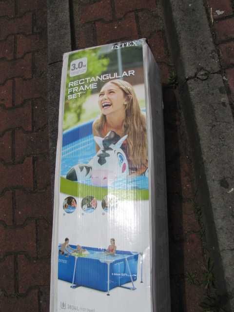 Intex Basen Prostokątny, Niebieski, 300 x 200 x 75 cm