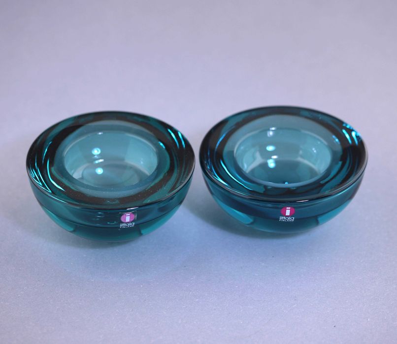 Zestaw świeczników turkusowe Ballo proj Annaleena Hakatie Iittala