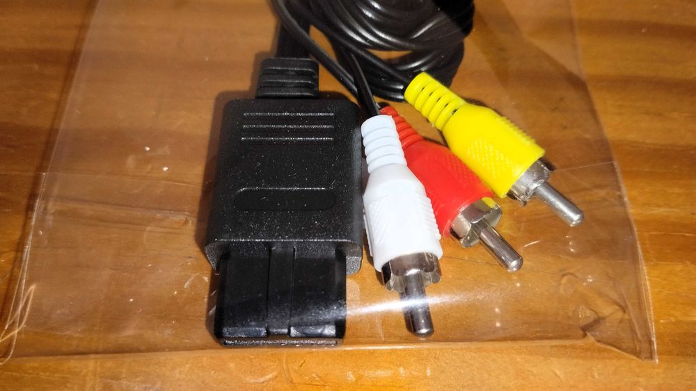 Cabo AV para SNES/ N64/ Gamecube - Novo e Lacrado