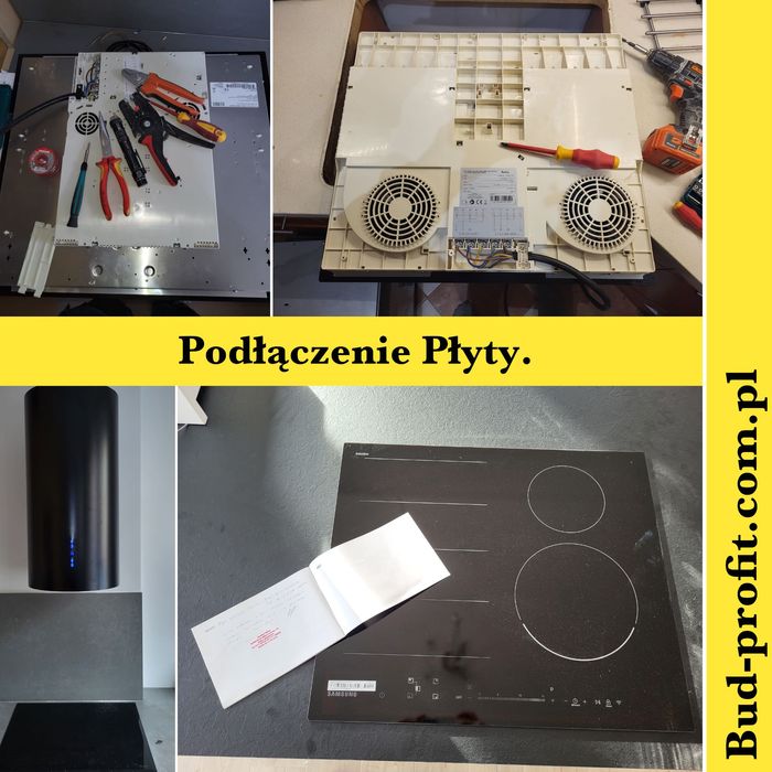 Elektryk Warszawa, Podlaczenie plyty, Naprawa usterek, Montaż osprzetu
