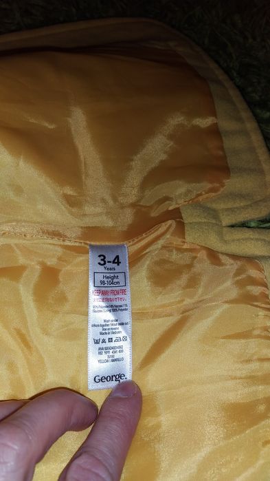 Elegancki płaszczyk 98 104 żółty marki George