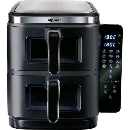 Alpina Airfryer XXL frytkownica podwójna 2800 W Czarna