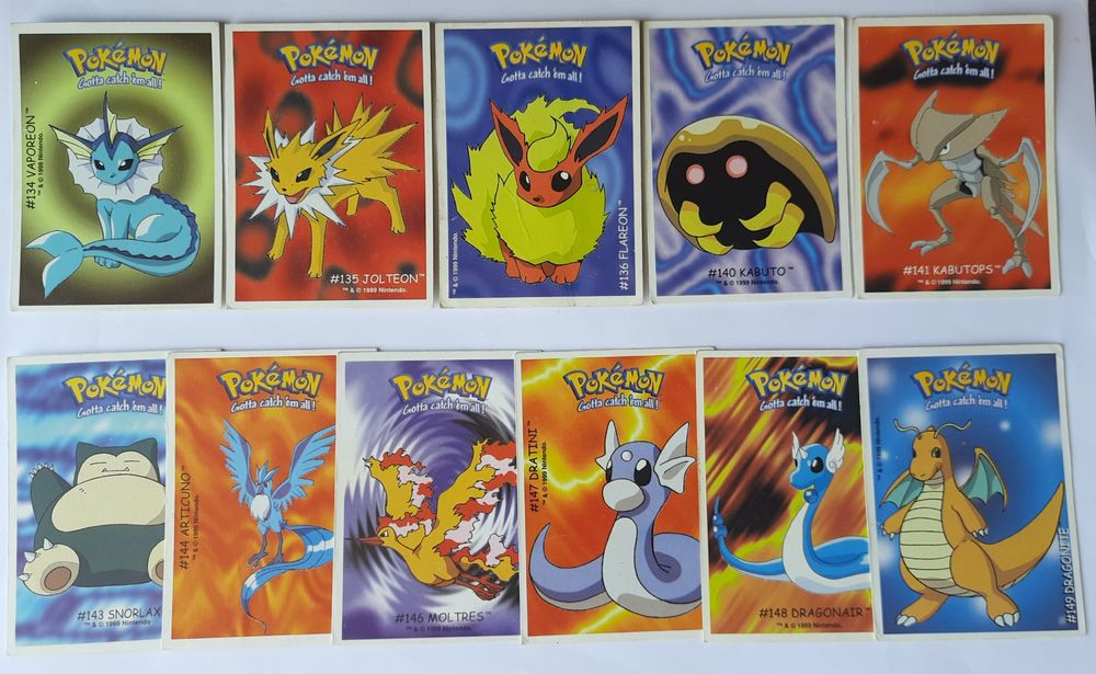 Cartas pokemon boomer de 1999 - venda à unidade