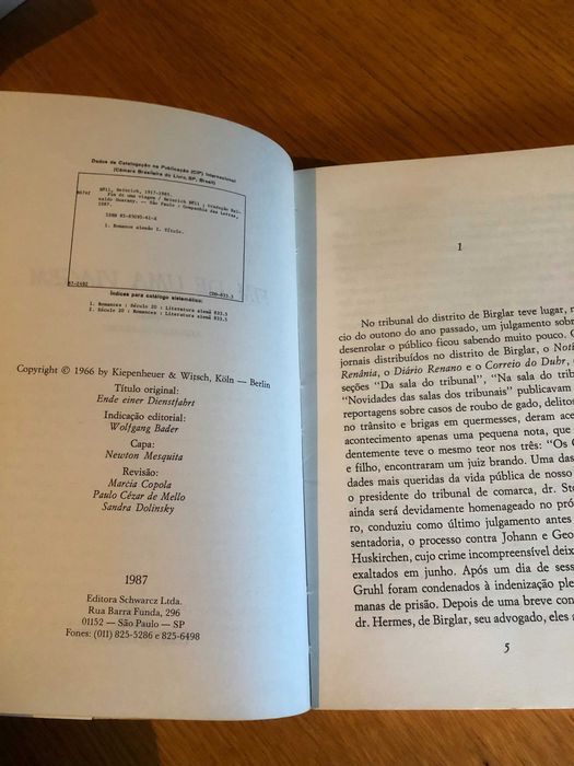 FIM DE UMA VIAGEM    Heinrich Böll