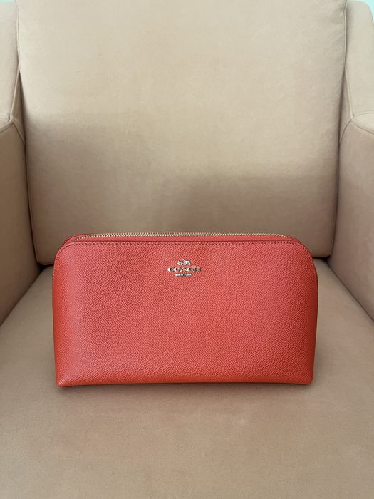 Bolsa de pele Coach laranja