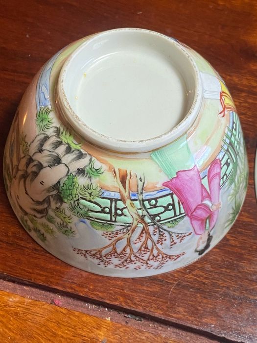 Prato Taça Libação Porcelana chinesa séc XVIII 14,5 cm