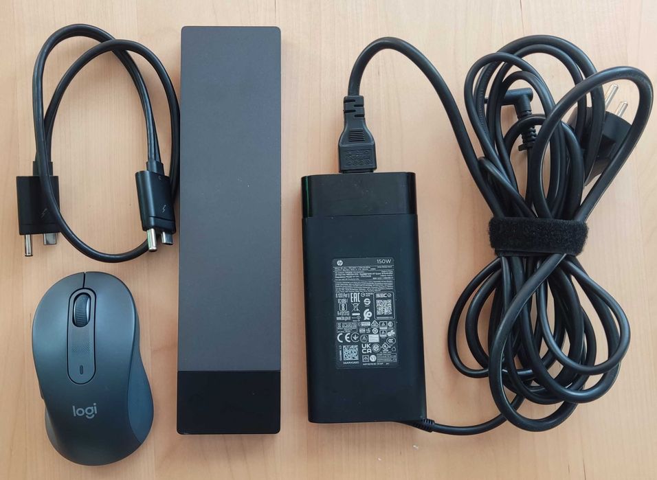 HP zbook 15 G4, stacja dokująca thunderbolt, Logitech m650 bluetooth
