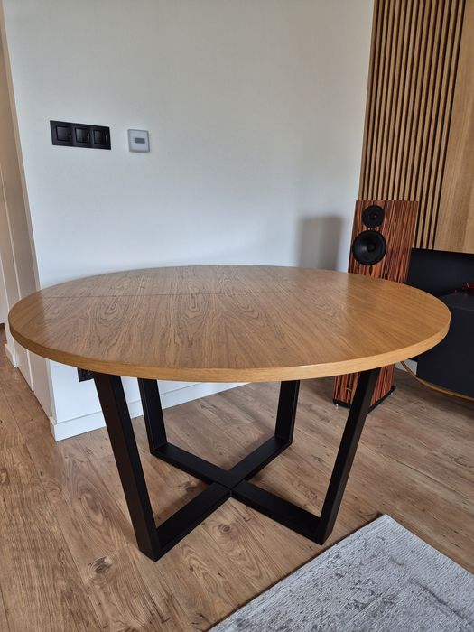 Stół okrągły lity dąb 130cm/210cm