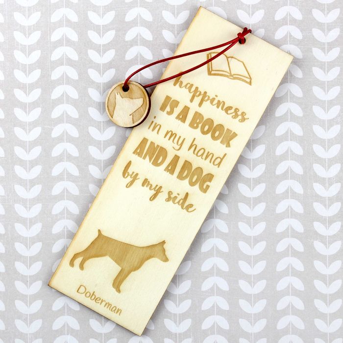 Doberman zakładka do książki.