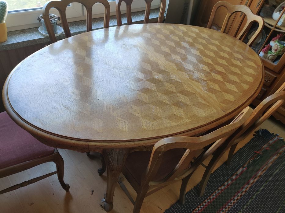 stół w stylu Ludwikowskim + krzesła