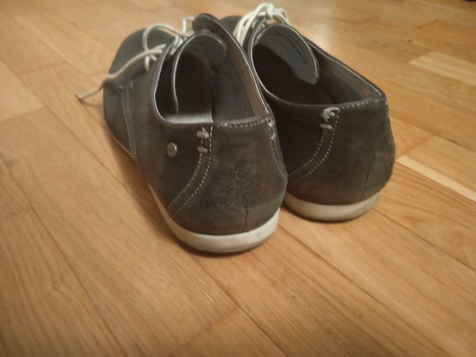 Buty Lasocki niebieskie, pantofle sznurowane, skóra, Polecam