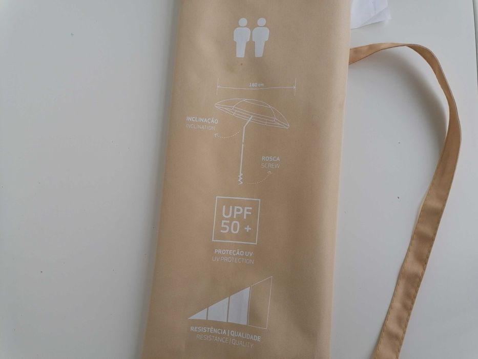 Guarda-Sol de Praia / chapéu de sol com Rosca Aluminio 200cm