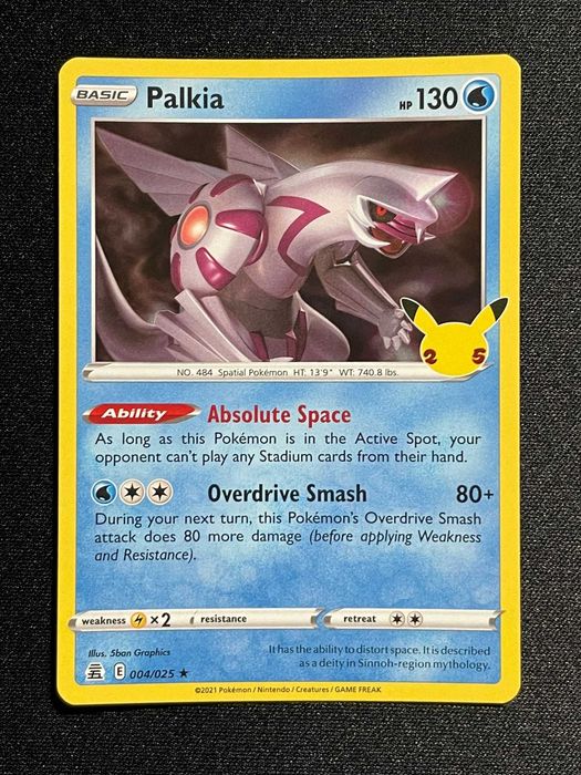 Carta Pokemon Celebration 25th Anniversary Palkia 4/25
