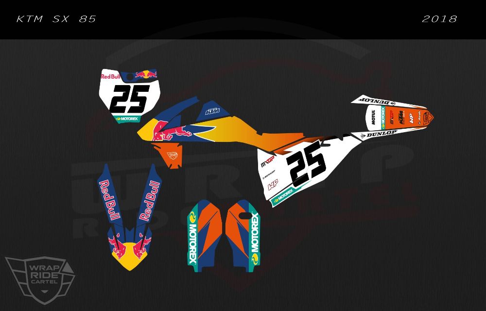 Profesjonalna Okleina PRO MX - KTM SX 50 - 65 - 85