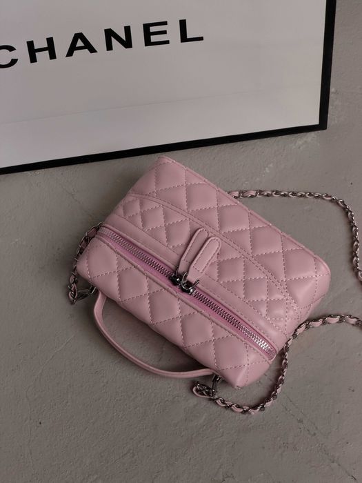 Сумка Chanel LP 26 Vanity mini через плечо деним розовая