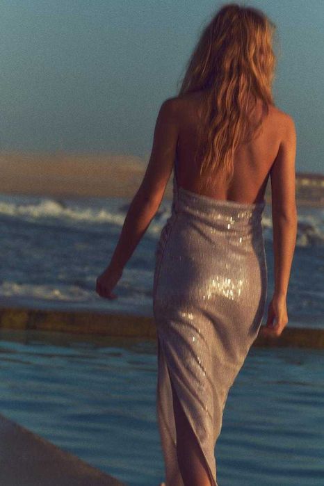 Нарядное вечернее платье zara S сукня