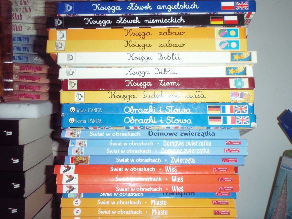 Świat w obrazkach, różne tytuły, książki dla dzieci